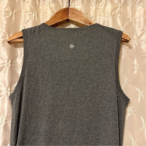 Lululemon In The Flow Seamless Tank Dress Heathered Black Gray Bodycon Athletic - Picture 6 of 16